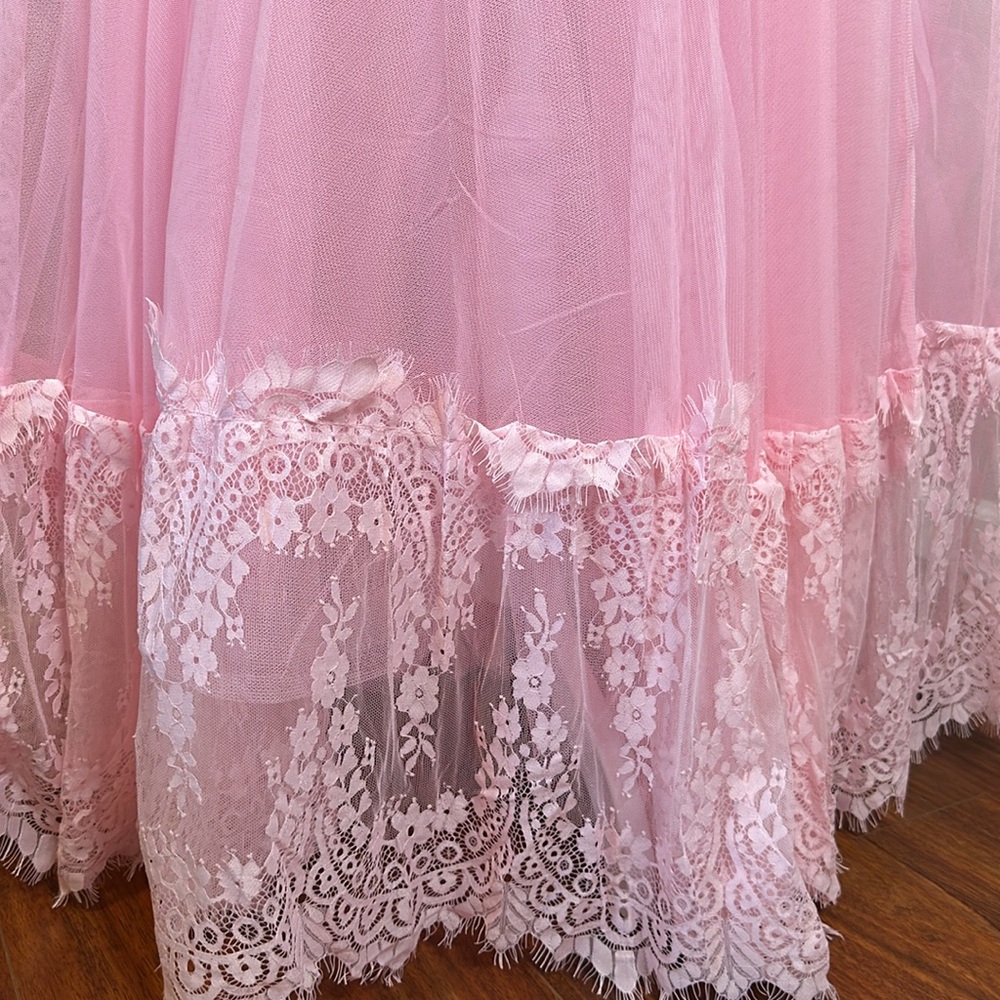 NWT Dolls Kill Widow Dance With Death Sleeveless Maxi Dress - Pink - Picture 7 of 16